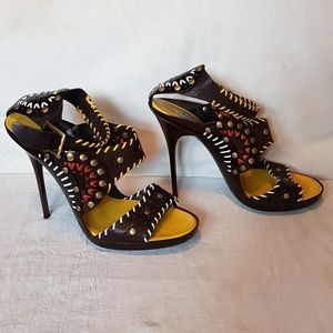 Beautiful Jimmy Choo Embroidered Detail Heels 40.5